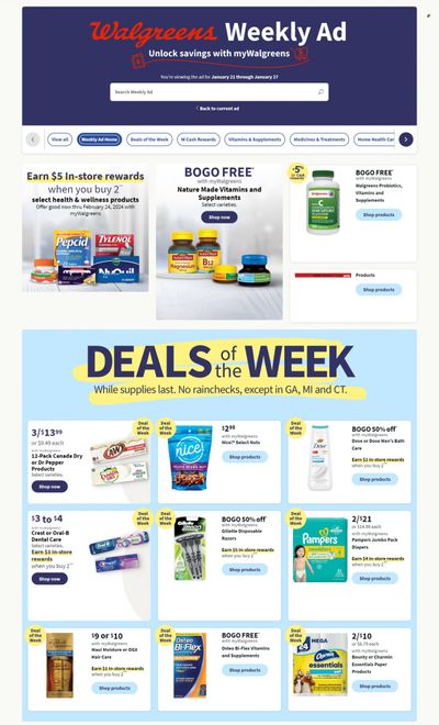 Walgreens Weekly Ad Flyer Specials January 21 to January 27, 2024