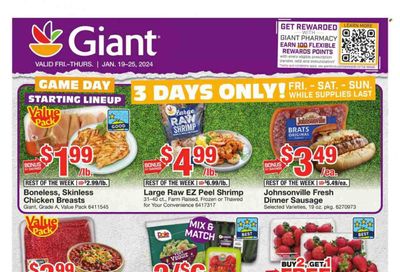 Giant Food (DE, MD, VA) Weekly Ad Flyer Specials January 19 to January 25, 2024