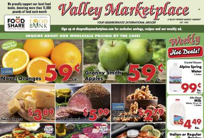 Valley Marketplace (CA) Weekly Ad Flyer Specials January 17 to January 23, 2024