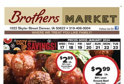 Brothers Market (IA, KS, MO) Weekly Ad Flyer Specials January 17 to January 23, 2024