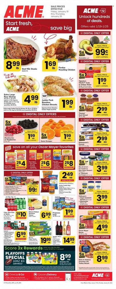 ACME (DE, NJ, NY, PA) Weekly Ad Flyer Specials January 19 to January 25, 2024