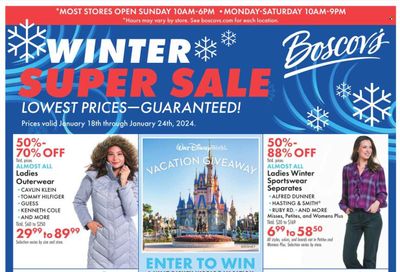 Boscov's (CT, DE, MD, NJ, NY, PA) Weekly Ad Flyer Specials January 18 to January 24, 2024