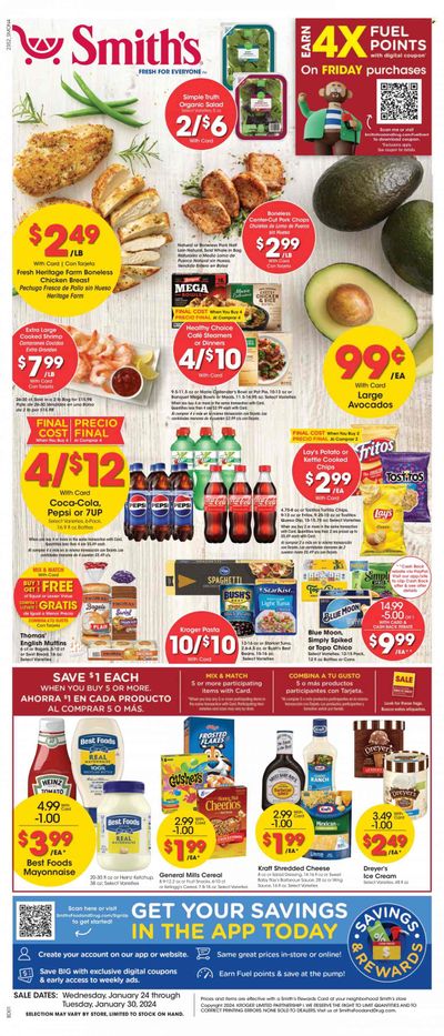 Smith's (AZ, ID, MT, NM, NV, UT, WY) Weekly Ad Flyer Specials January 24 to January 30, 2024