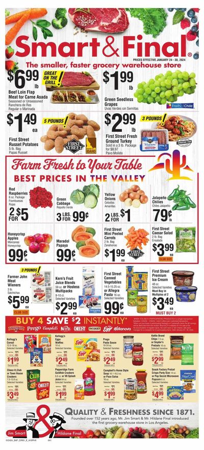 Smart & Final (AZ) Weekly Ad Flyer Specials January 24 to January 30, 2024