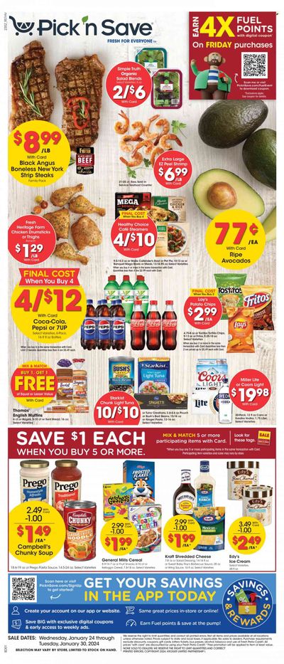 Pick ‘n Save (WI) Weekly Ad Flyer Specials January 24 to January 30, 2024