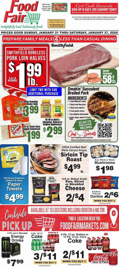 Food Fair Market (KY, OH, WV) Weekly Ad Flyer Specials January 21 to January 27, 2024