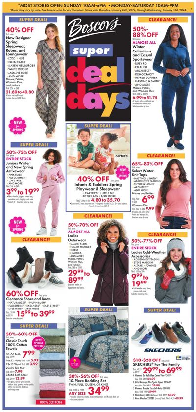 Boscov's (CT, DE, MD, NJ, NY, PA) Weekly Ad Flyer Specials January 25 to January 31, 2024