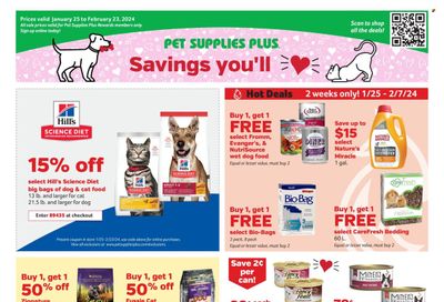 Pet Supplies Plus Weekly Ad Flyer Specials January 25 to February 23, 2024