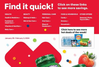 CVS Pharmacy Weekly Ad Flyer Specials January 28 to February 3, 2024