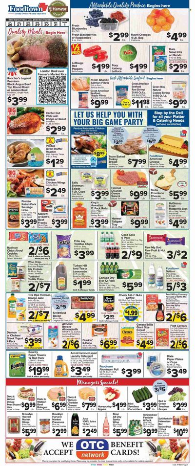 Foodtown (NJ, NY, PA) Weekly Ad Flyer Specials January 26 to February 1, 2024