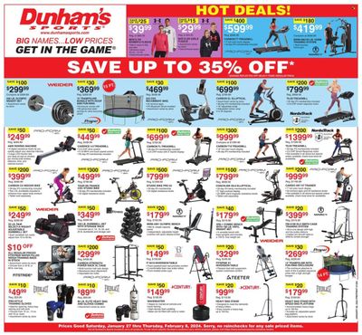 Dunham's Sports Weekly Ad Flyer Specials January 27 to February 8, 2024