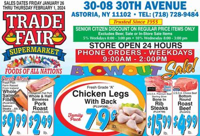 Trade Fair Supermarket (NY) Weekly Ad Flyer Specials January 26 to February 1, 2024