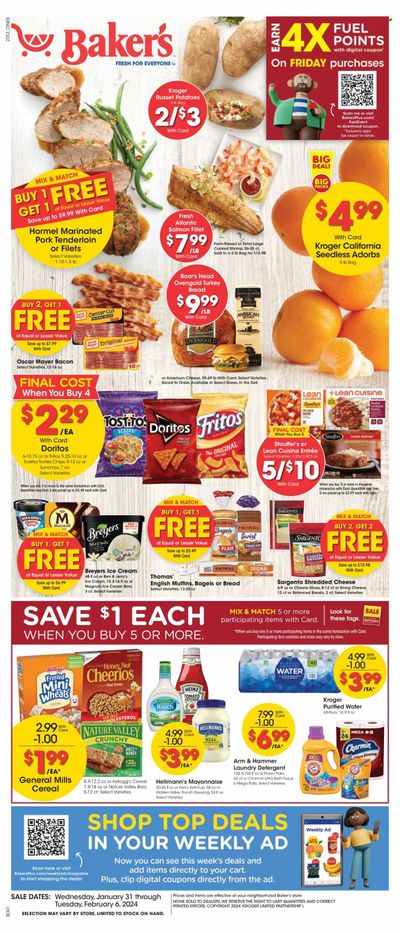 Baker's (NE) Weekly Ad Flyer Specials January 31 to February 6, 2024