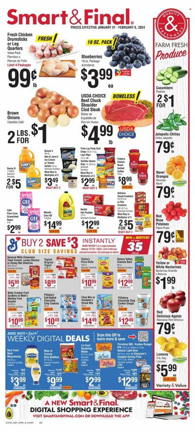 Smart & Final Weekly Ad Flyer Specials January 31 to February 6, 2024