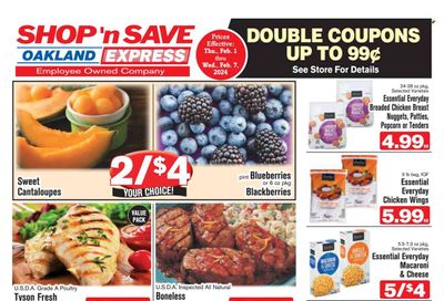 Shop ‘n Save Express (MD, PA, WV) Weekly Ad Flyer Specials February 1 to February 7, 2024