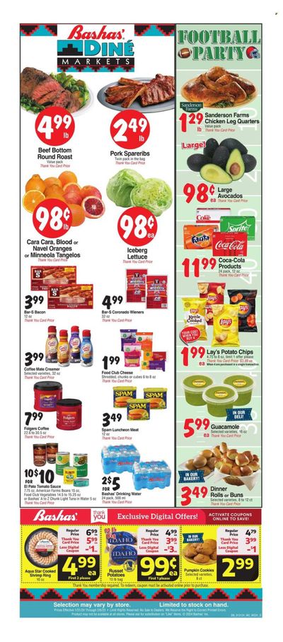 Bashas' Diné Markets (AZ, NM) Weekly Ad Flyer Specials January 31 to February 6, 2024