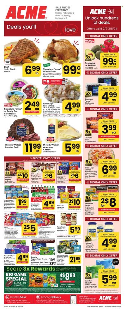 ACME (DE, NJ, NY, PA) Weekly Ad Flyer Specials February 2 to February 8, 2024