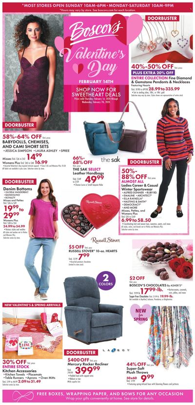 Boscov's (CT, DE, MD, NJ, NY, PA) Weekly Ad Flyer Specials February 1 to February 7, 2024