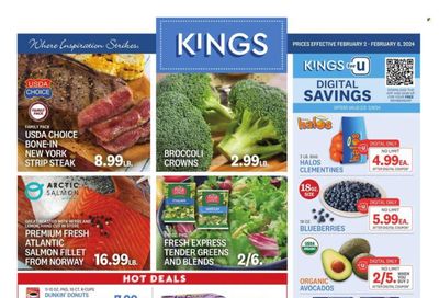 Kings Food Markets (CT, NJ, NY) Weekly Ad Flyer Specials February 2 to February 8, 2024