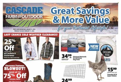Cascade Farm And Outdoor (OR, WA) Weekly Ad Flyer Specials January 31 to February 13, 2024