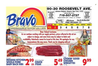 Bravo Supermarkets (CT, FL, MA, NJ, NY, PA) Weekly Ad Flyer Specials February 2 to February 8, 2024