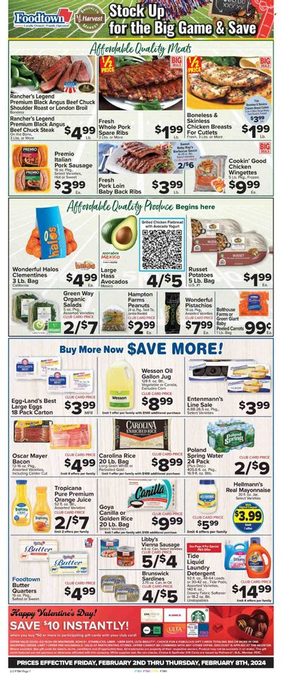 Foodtown (NJ, NY, PA) Weekly Ad Flyer Specials February 2 to February 8, 2024