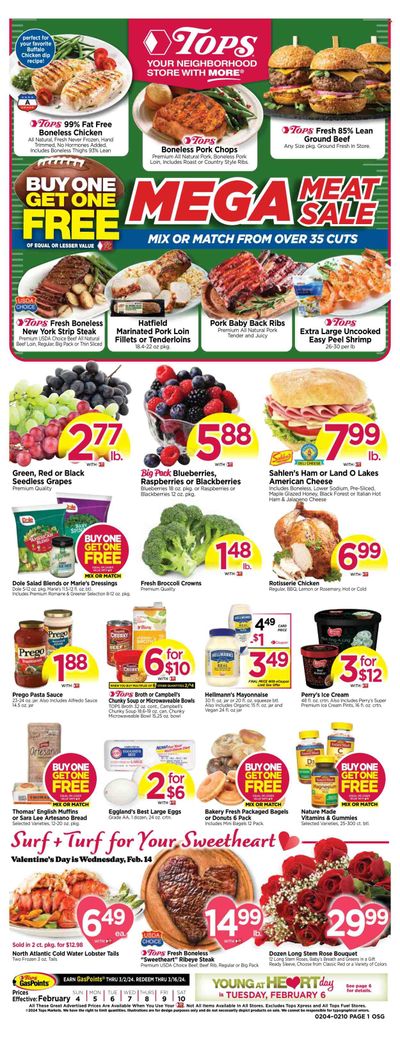 Tops Weekly Ad Flyer Specials February 4 to February 10, 2024