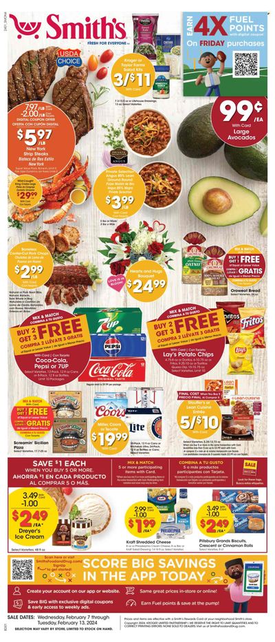 Smith's (AZ, ID, MT, NM, NV, UT, WY) Weekly Ad Flyer Specials February 7 to February 13, 2024