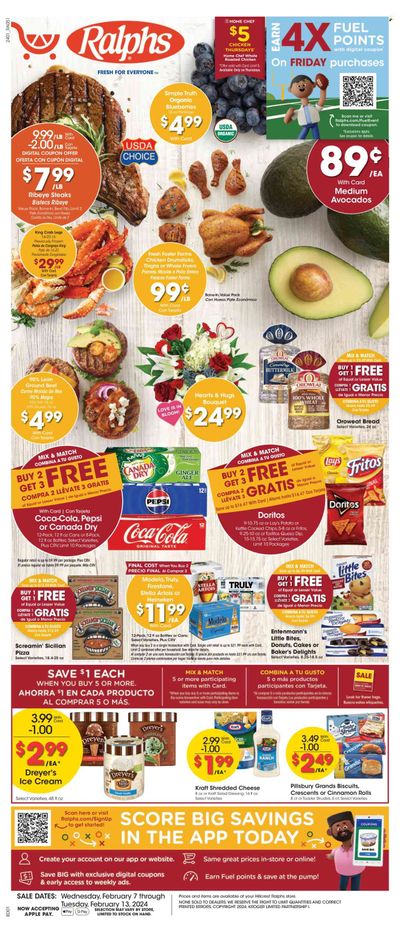 Ralphs (CA) Weekly Ad Flyer Specials February 7 to February 13, 2024