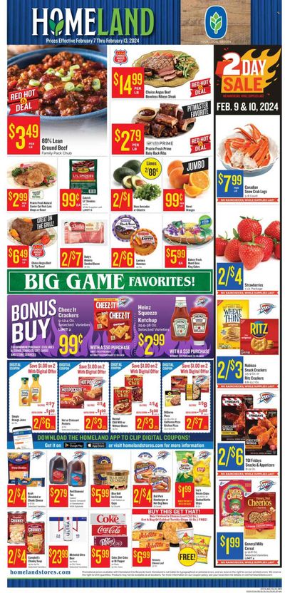 Homeland (OK, TX) Weekly Ad Flyer Specials February 7 to February 13, 2024