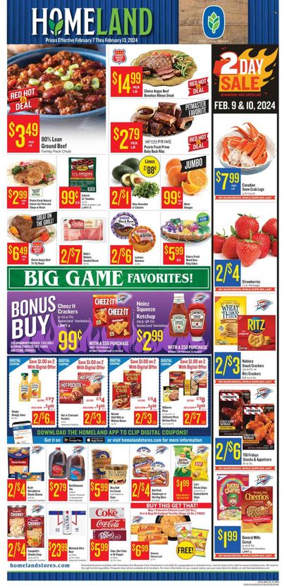 Homeland (OK, TX) Weekly Ad Flyer Specials February 7 to February 13, 2024