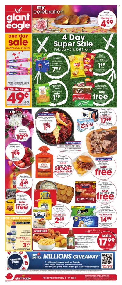 Giant Eagle (OH) Weekly Ad Flyer Specials February 8 to February 14, 2024