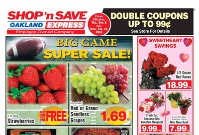 Shop ‘n Save Express (MD, PA, WV) Weekly Ad Flyer Specials February 8 to February 14, 2024