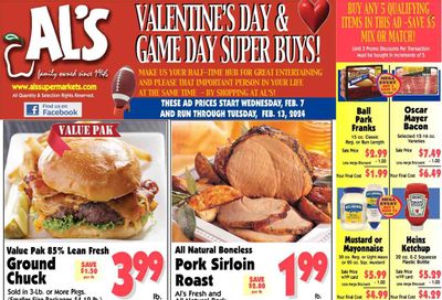 Al's Supermarket (IN) Weekly Ad Flyer Specials February 7 to February 13, 2024