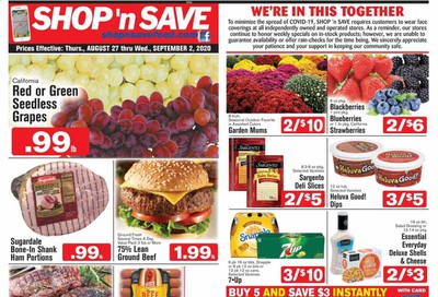 Shop ‘n Save (Pittsburgh) (MD, NY, OH, PA) Weekly Ad August 27 to September 2